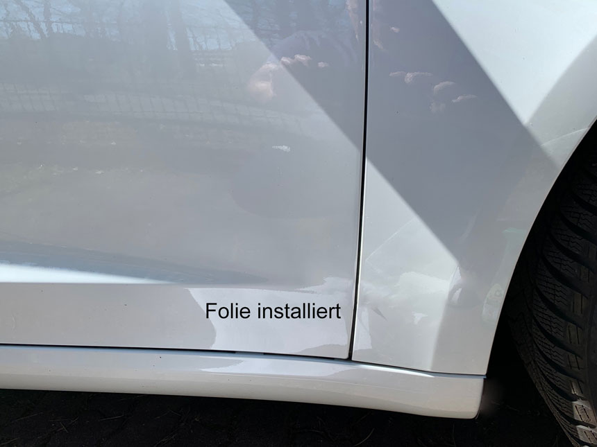 Transparentes Schutzfolienset Tesla Model 3 vorderer Seitenschweller